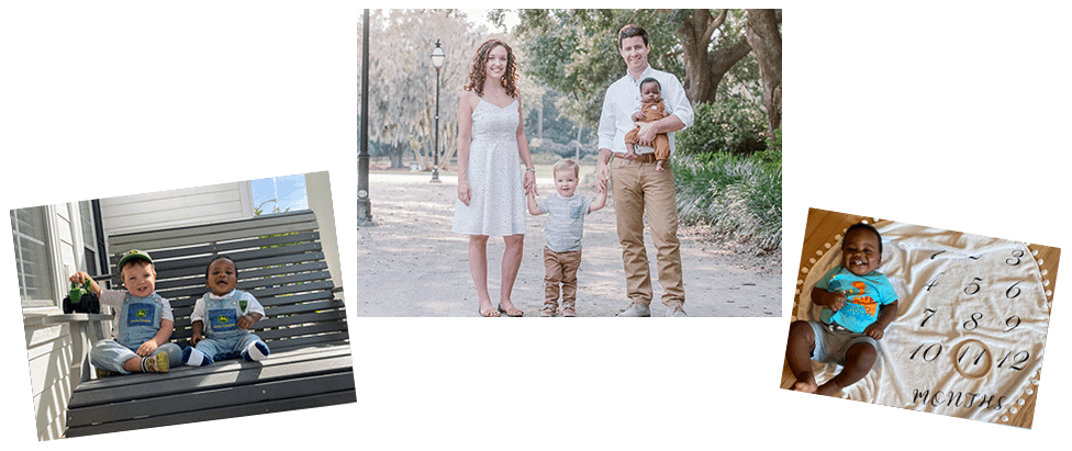 adoptive family George and Chelsey
